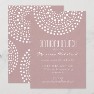 Boho Bali Birthday Brunch über Rose Einladung