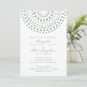 Boho Bali Green Jewels Hochzeit Einladung (Stehend Vorderseite)