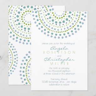 Boho Bali Green Jewels Hochzeit Einladung