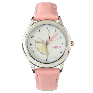 Boho Ballerina Ballett Tutu Mädchen Übung Rosa Armbanduhr