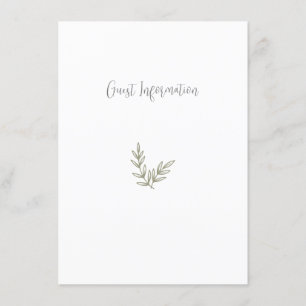 Boho Bamboo Botanischer Leaf Soft Eleganter Garten Begleitkarte