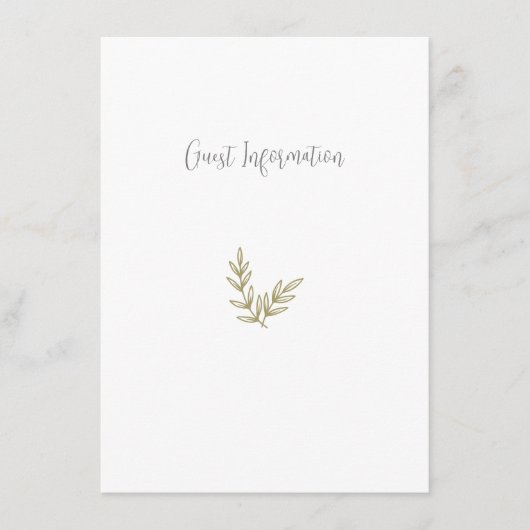 Boho Bamboo Botanischer Leaf Soft Eleganter Garten Begleitkarte (Vorderseite)