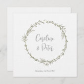 Boho Bamboo Botanischer Leaf Soft Eleganter Garten Einladung (Vorne/Hinten)