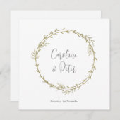 Boho Bamboo Botanischer Leaf Soft Eleganter Garten Einladung (Vorne/Hinten)