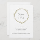 Boho Bamboo Botanischer Leaf Soft Eleganter Garten Einladung (Vorne/Hinten)