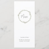 Boho Bamboo Botanischer Leaf Soft Eleganter Garten Menükarte (Vorderseite)