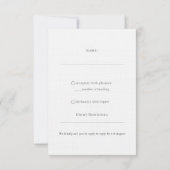 Boho Bamboo Botanischer Leaf Soft Eleganter Garten RSVP Karte (Rückseite)