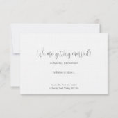 Boho Bamboo Botanischer Leaf Soft Eleganter Garten Save The Date (Rückseite)