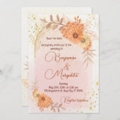 Boho Baptism Invite, Pampas Grass Boho Hochzeit Einladung (Vorne/Hinten)