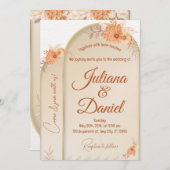 Boho Baptism Invite, Pampas Grass Boho Hochzeit Einladung (Vorne/Hinten)