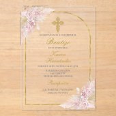 Boho BaptisSpanish Acryleinladungen (Vorderseite)