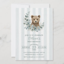 Boho-Bär-Birthday-Wasserfarbe-Eukalyptus-Gold