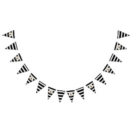 Boho Bär Stripes Babyparty Wimpelkette