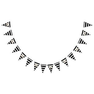 Boho Bär Stripes Babyparty Wimpelkette