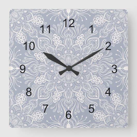 Boho Barkley Quadratische Wanduhr (Vorderseite)