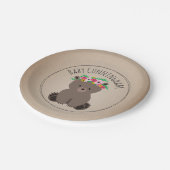 Boho Bärn-Cardstock inspirierte kundenspezifische Pappteller (Schrägansicht)