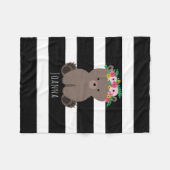 Boho Bärn-Streifen-Mädchen-Fleece-Decke Fleecedecke (Vorderseite (Horizontal))