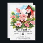 Boho Barnyard Friends Pig Girl Birthday Einladung<br><div class="desc">Erleben Sie ein böhmisches Abenteuer mit unserer Boho Barnyard Friends Pig Girl zum Geburtstag. Diese Einladung ist nicht nur eine Einladung; sie ist ein Ticket für einen Bauernhof, wo sich schöne Ferkel und boho Freunde in lebhaften Farben vermischen und so ein Geburtstagsfest versprechen, so stilvoll und schick wie Ihr kleines...</div>