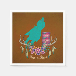 BOHO BARREL RACER BARREL RACING RODEO PAPIER SERVIETTE