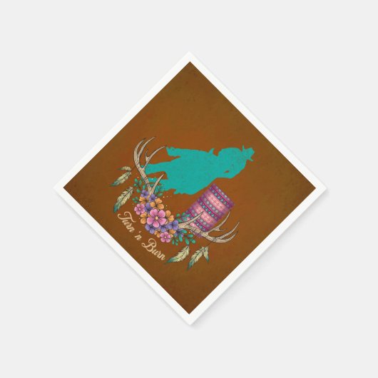 BOHO BARREL RACER BARREL RACING RODEO PAPIER SERVIETTE (Ecke)