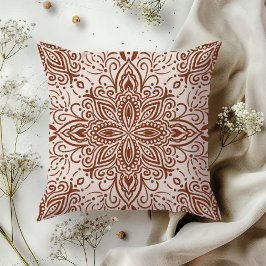 Boho Barrett Mandala russet rot Kissen