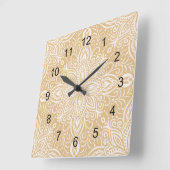 Boho Barrett Quadratische Wanduhr (Winkel)