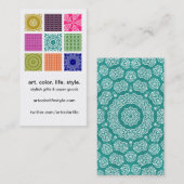 Boho Basar-Mosaik-Patchwork-Gewohnheit Visitenkarte (Vorne/Hinten)