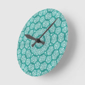 Boho Basarcerulean-Muster Runde Wanduhr (Winkel)