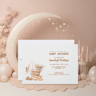 Boho Bassinet Kinderzimmer Babydusche Einladung