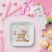 Boho Bassinet Kinderzimmer Babydusche Pappteller (Party)