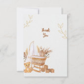 Boho Bassinet Kinderzimmer Babydusche Vielen Dank Dankeskarte (Vorderseite)