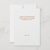 Boho Bassinet Kinderzimmer Babydusche Vielen Dank Dankeskarte (Rückseite)