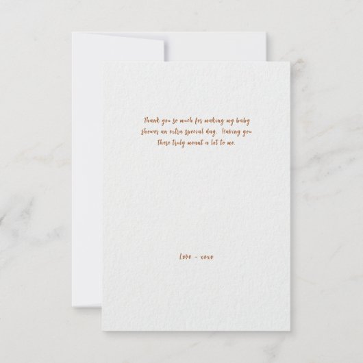 Boho Bassinet Kinderzimmer Babydusche Vielen Dank Dankeskarte (Rückseite)