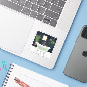 Boho Bath I Aufkleber (Laptop mit iPhone)