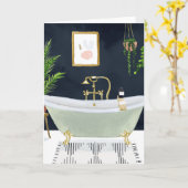 Boho Bath I Karte (Gelbe Blume)