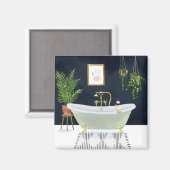 Boho Bath I Magnet (Vorderseite/Rückseite)