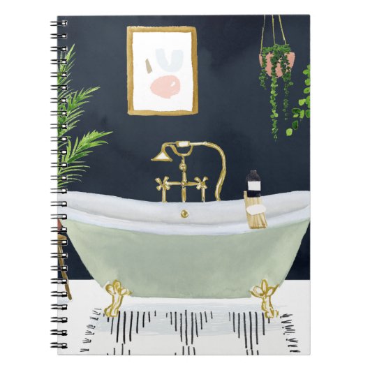 Boho Bath I Notizblock (Vorderseite)