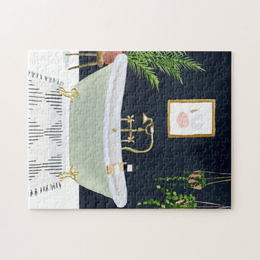 Boho Bath I Puzzle (Horizontal)