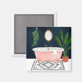 Boho Bath II Magnet (Vorderseite/Rückseite)