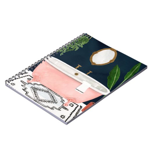 Boho Bath II Notizblock (Linke Seite)