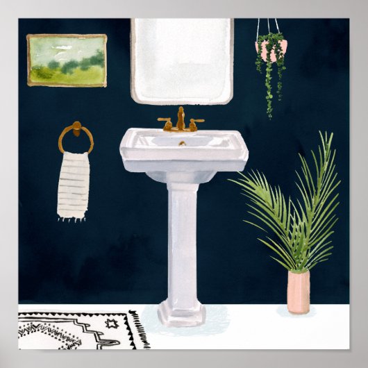 Boho Bath Sinks I Poster (Vorne)