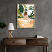 Boho Bathtub Oasis Fotodruck