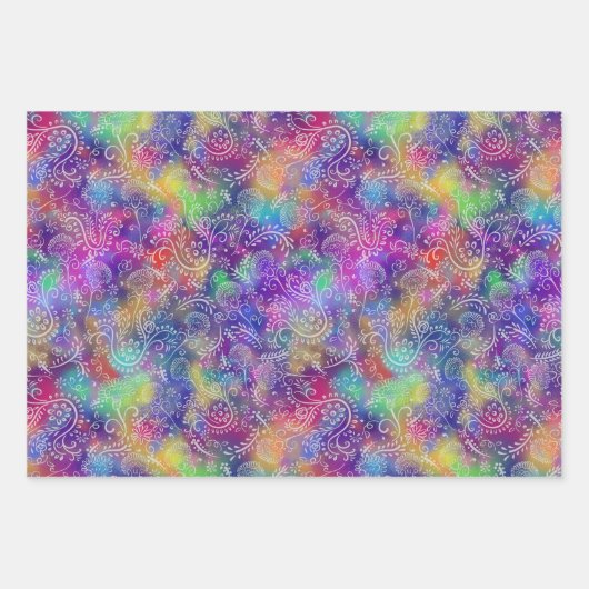 Boho Batik Botanicals Beautiful Geschenkpapier Set (Vorderseite)