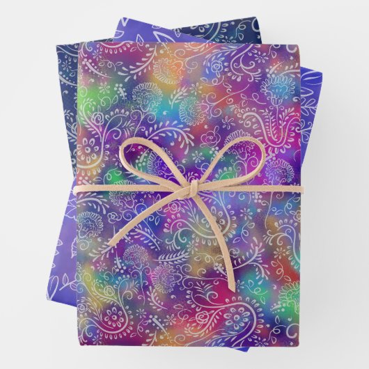 Boho Batik Botanicals Beautiful Geschenkpapier Set (Beispiel)