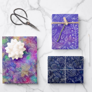 Boho Batik Botanicals Beautiful Geschenkpapier Set