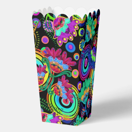 Boho Batik Bright und schöne Blume Geschenkschachtel (Rückseite)