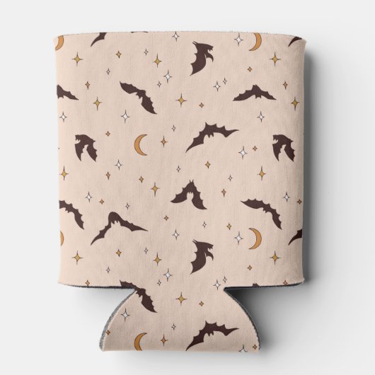 Boho Bats and Stars Halloween Pattern Dosenkühler (Rückseite)