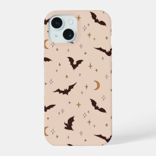 Boho Bats and Stars Halloween Pattern iPhone 15 Hülle