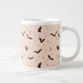 Boho Bats and Stars Halloween Pattern Jumbo-Tasse (Rechts)