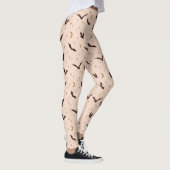 Boho Bats and Stars Halloween Pattern Leggings (Rechts)